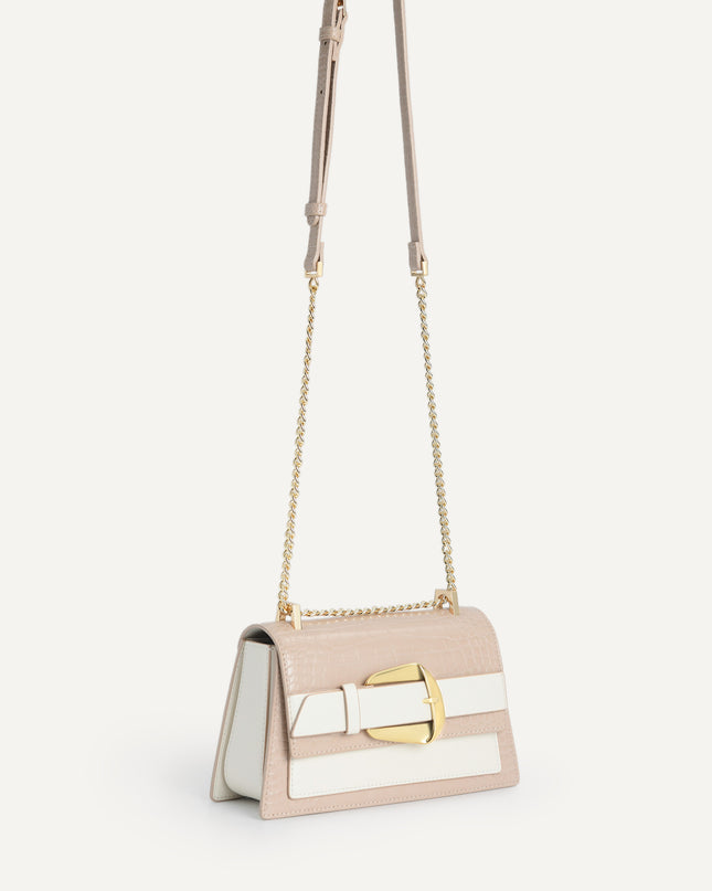 Snake-Effect Shoulder Bag