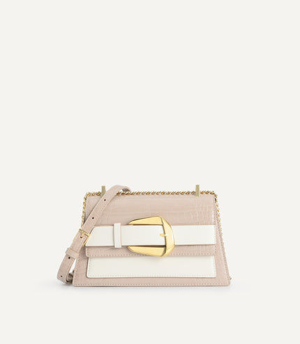 Snake-Effect Shoulder Bag