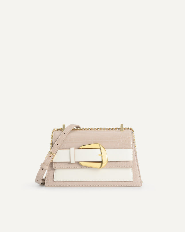 Snake-Effect Shoulder Bag