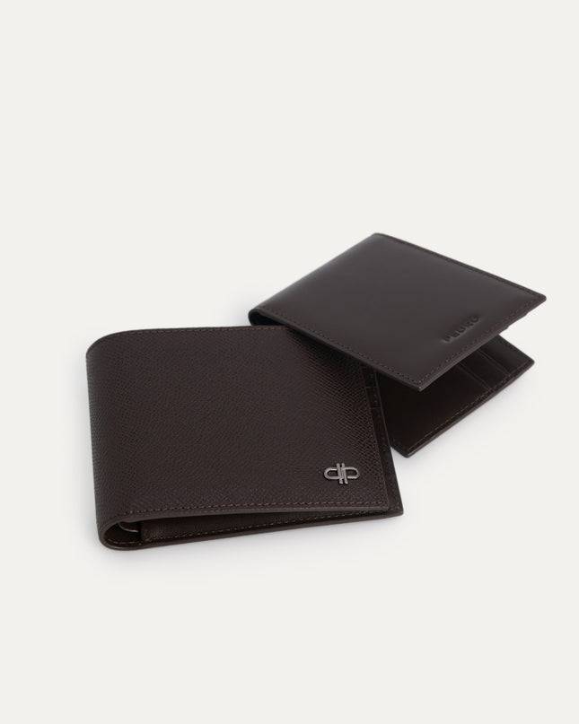 Icon Leather Bi-Fold Wallet with Insert