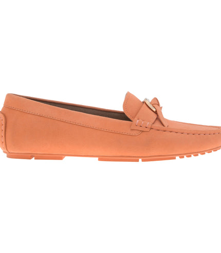 Suede Moccasins with Gold Embellishment