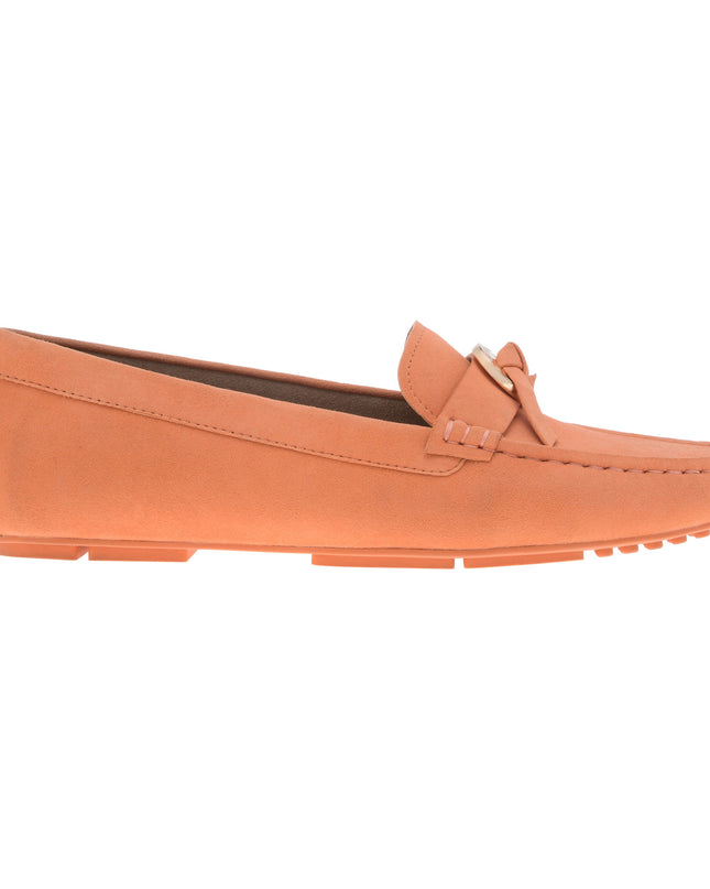 Suede Moccasins with Gold Embellishment