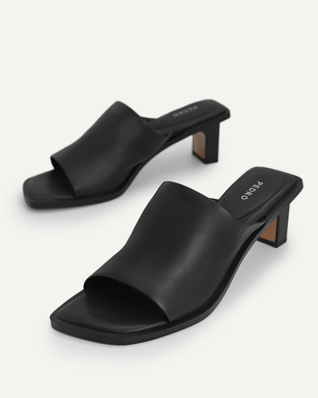 Leather Heeled Mules