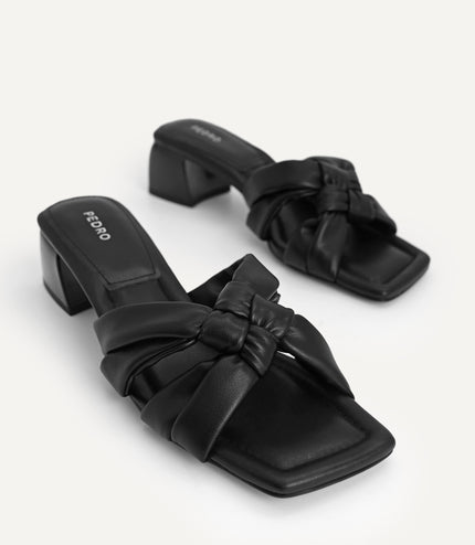 Knotted Straps Heeled Sandals
