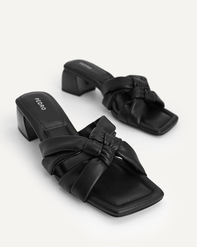 Knotted Straps Heeled Sandals