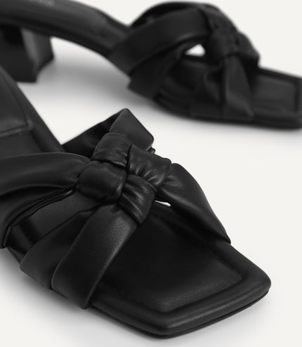 Knotted Straps Heeled Sandals