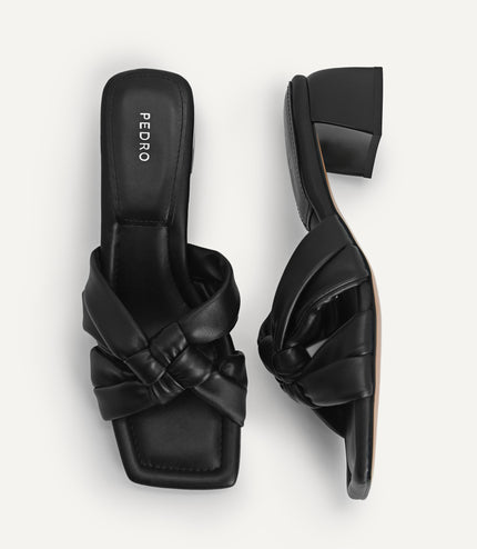 Knotted Straps Heeled Sandals