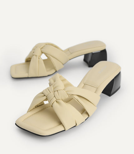 Knotted Straps Heeled Sandals