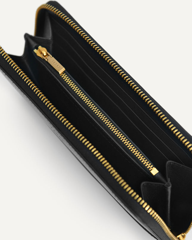 Lizard-Effect Leather Wallet