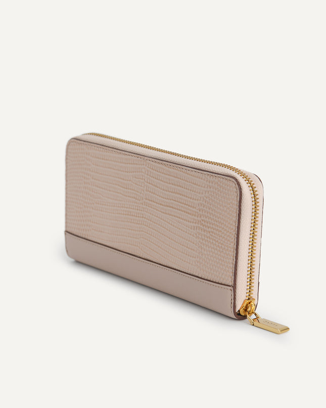 Lizard-Effect Leather Wallet