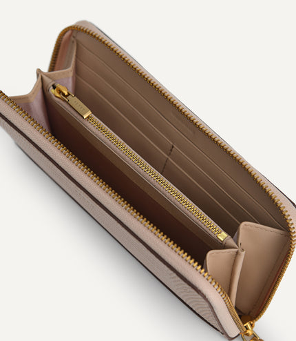 Lizard-Effect Leather Wallet