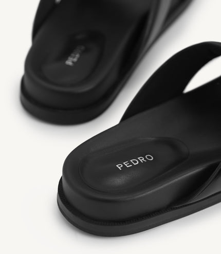 Icon Cross Strap Platform Sliders