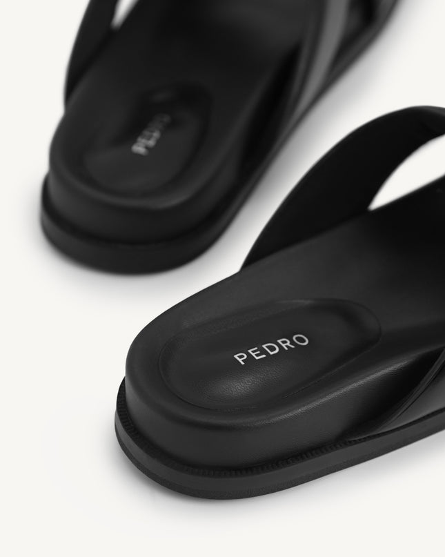Icon Cross Strap Platform Sliders