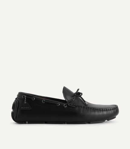 Textured Leather Moccasins