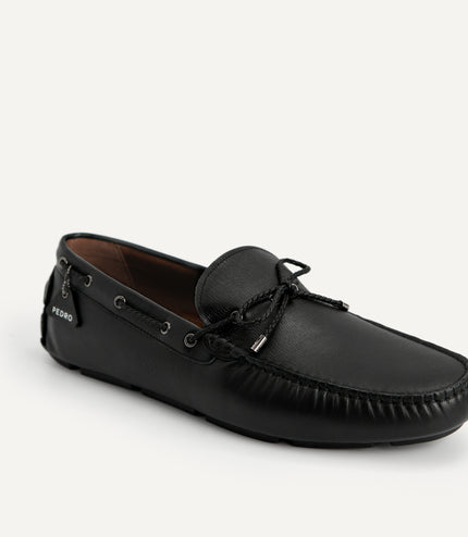 Textured Leather Moccasins
