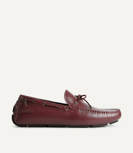 Textured Leather Moccasins