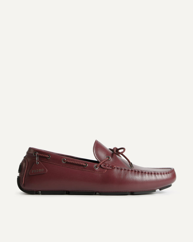 Textured Leather Moccasins