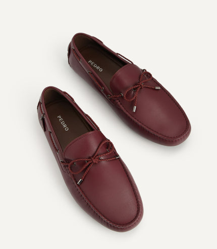 Textured Leather Moccasins
