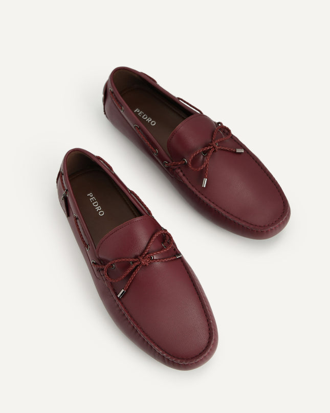 Textured Leather Moccasins