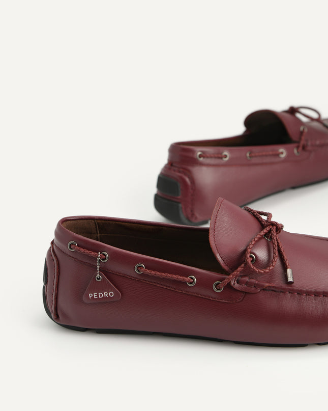Textured Leather Moccasins