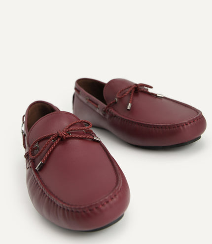 Textured Leather Moccasins