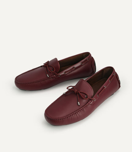 Textured Leather Moccasins