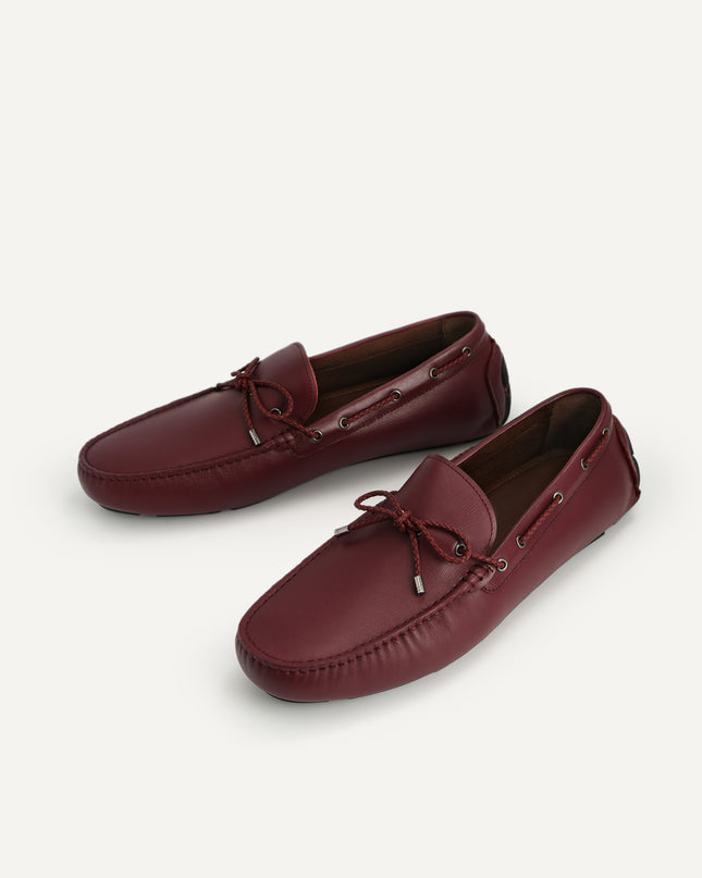 Textured Leather Moccasins