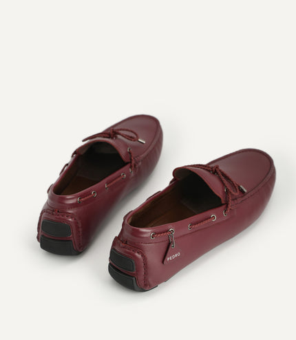 Textured Leather Moccasins