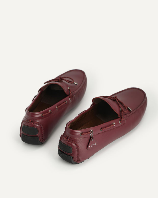 Textured Leather Moccasins