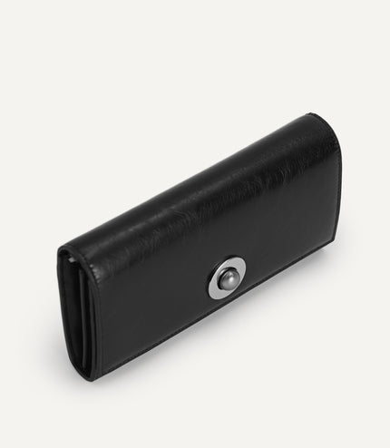 Leather Bi-Fold Wallet with Detachable Chain