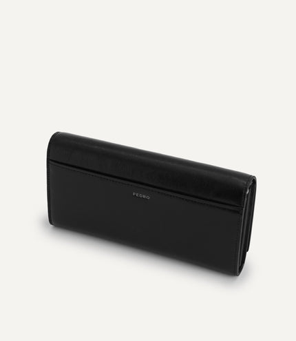 Leather Bi-Fold Wallet with Detachable Chain