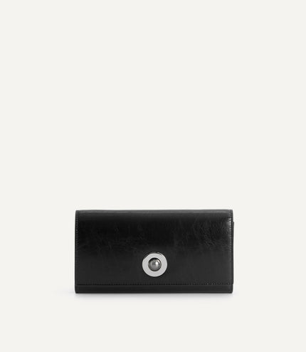 Leather Bi-Fold Wallet with Detachable Chain