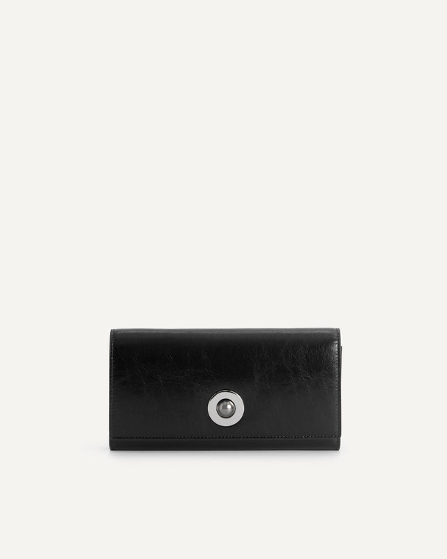 Leather Bi-Fold Wallet with Detachable Chain