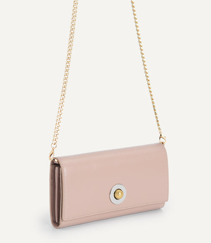 Leather Bi-Fold Wallet with Detachable Chain