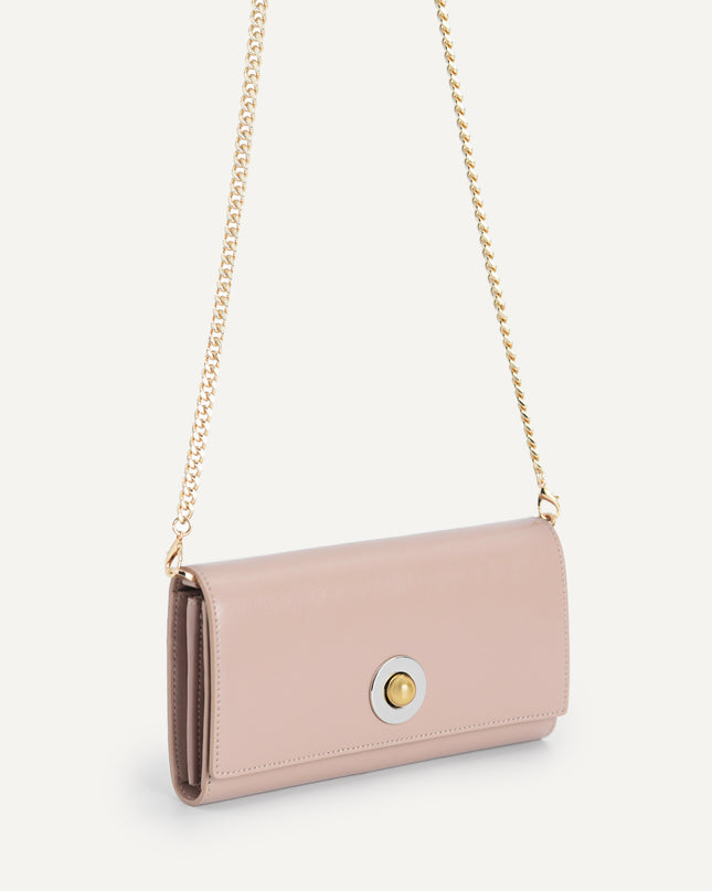 Leather Bi-Fold Wallet with Detachable Chain
