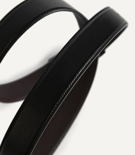 Textured Leather Reversible Tang Belt