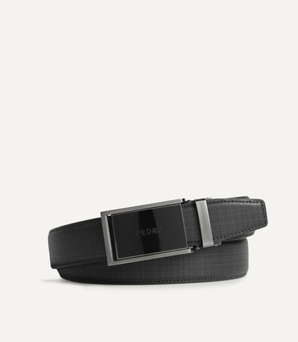 Textured Leather Automatic Buckle Belt