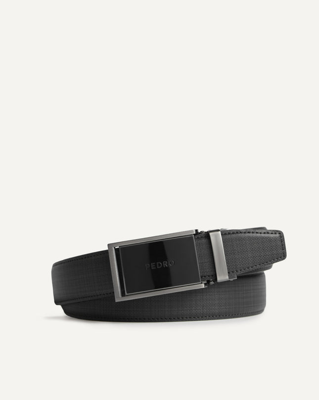 Textured Leather Automatic Buckle Belt