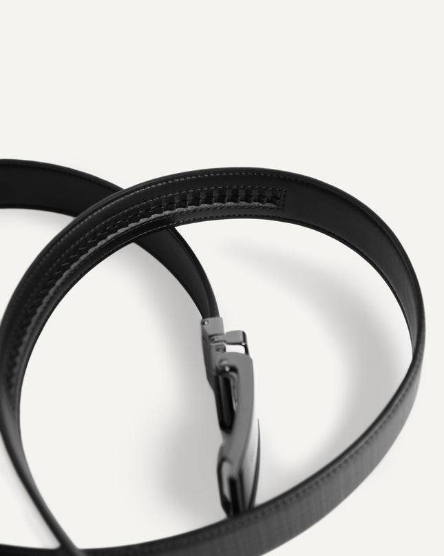 Textured Leather Automatic Buckle Belt