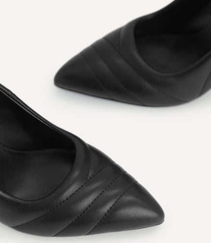 Leather Pointed Toe Pumps