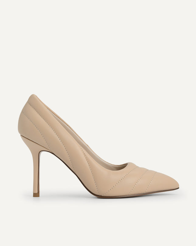 Leather Pointed Toe Pumps