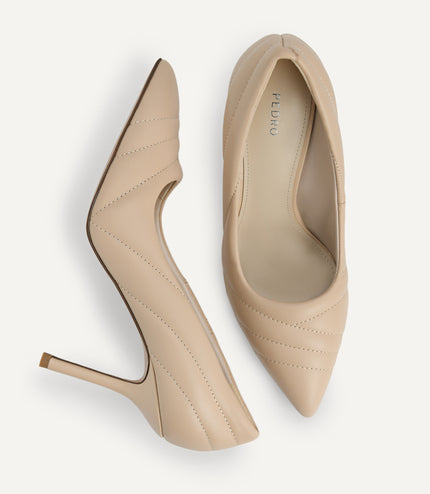 Leather Pointed Toe Pumps