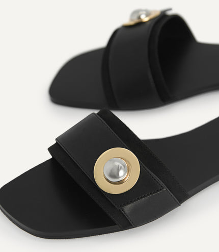 Metal-Embellished Sandals