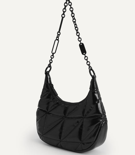 Crinkled Chain Shoulder Bag