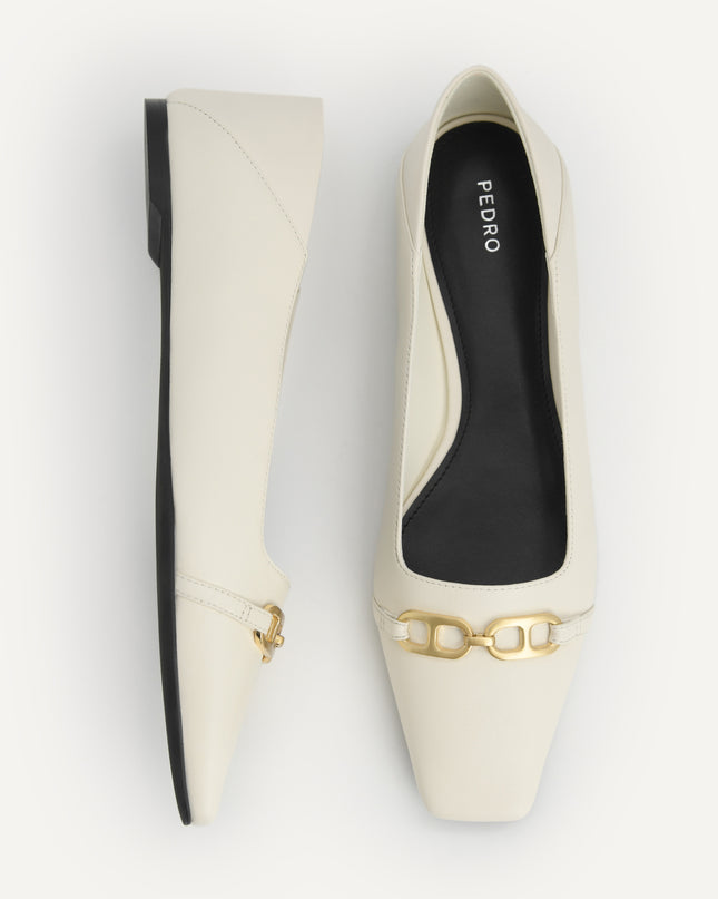 Square Toe Leather Pumps