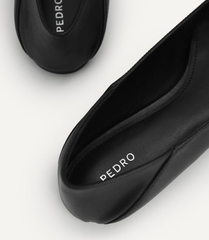 Square Toe Leather Pumps