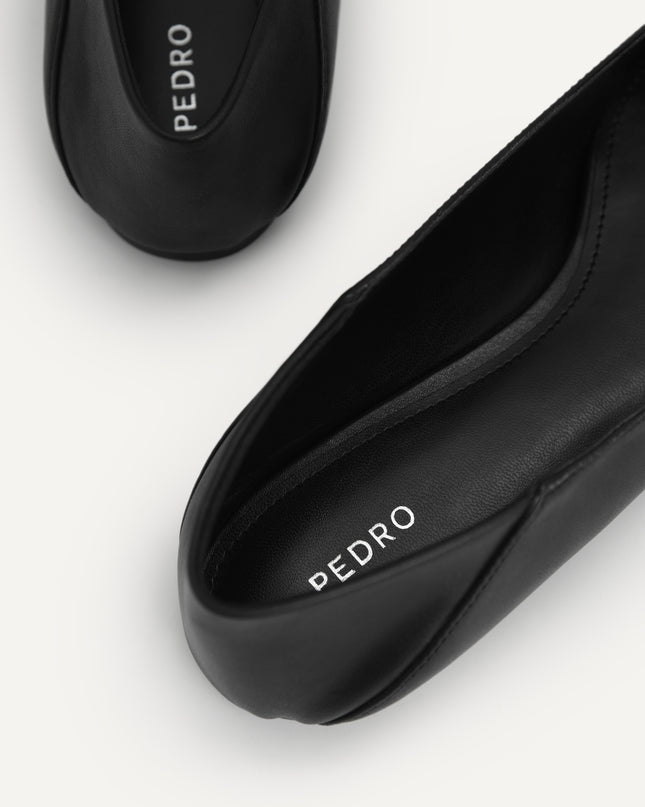 Square Toe Leather Pumps