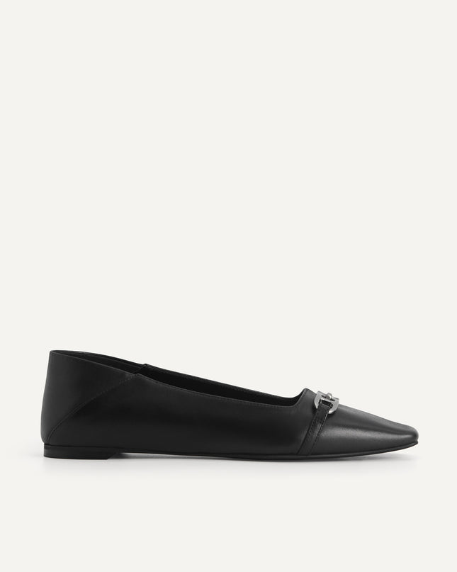 Square Toe Leather Pumps