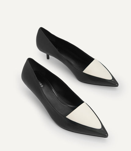 Leather Pointed Toe Pumps