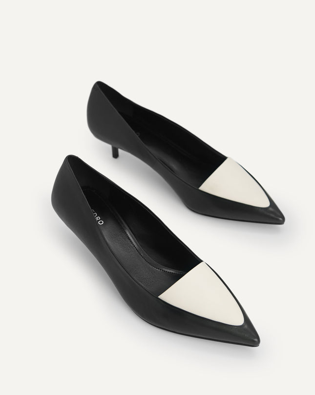 Leather Pointed Toe Pumps